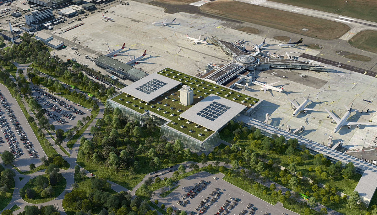 Euroairport, Bâle – Mulhouse (68), Ferrier Marchetti, Nordic, Ajeance, 77500 m²
