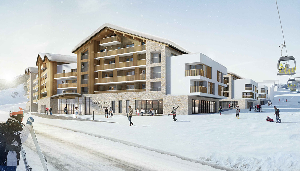 Résidence de tourisme, Alpe d’Huez (38), Sud Architectes, 5 000 m²