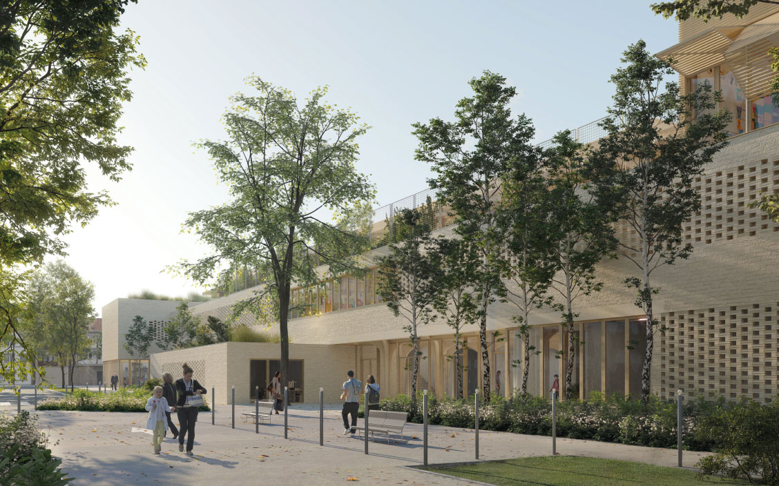 Groupe scolaire ZAC des Groues, Nanterre (69), Mu Architecture, 4 800 m²